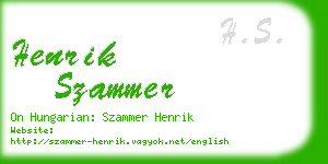 henrik szammer business card